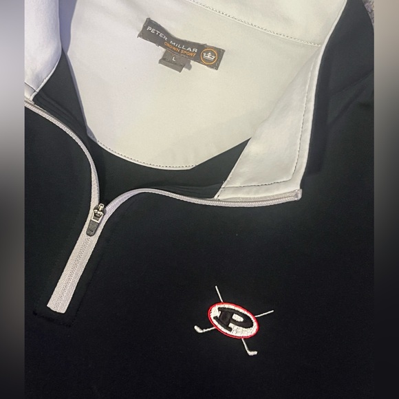 👑Peter Millar | Golf Quarter Zip Shirt - Picture 3 of 5